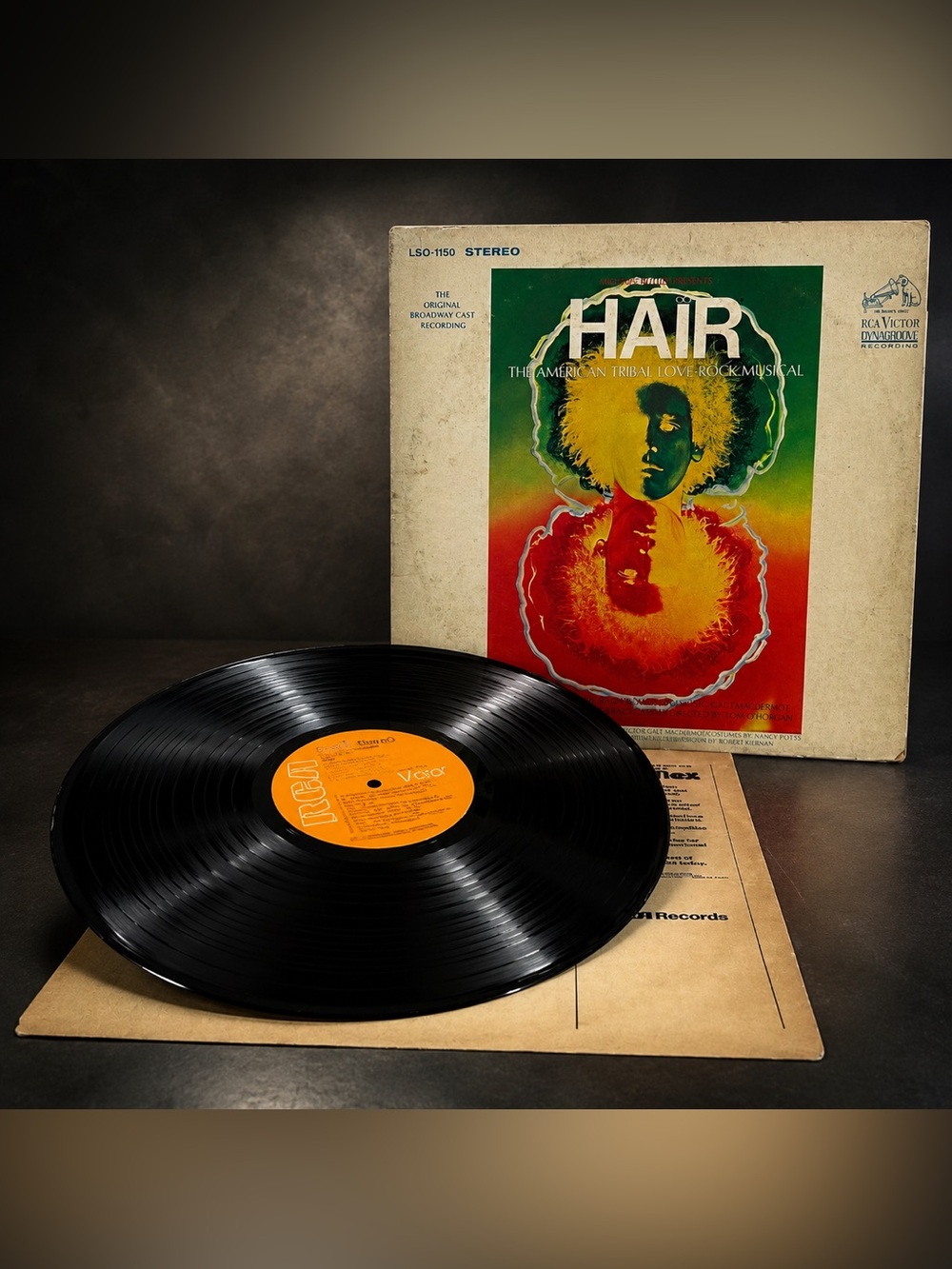 1968 HAIR Original Broadway Cast LP RCA Victor LSO-1150 Stereo Dynagroove Vinyl